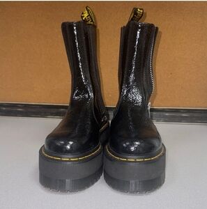 Dr. Martens Shiny Black Platform Boots